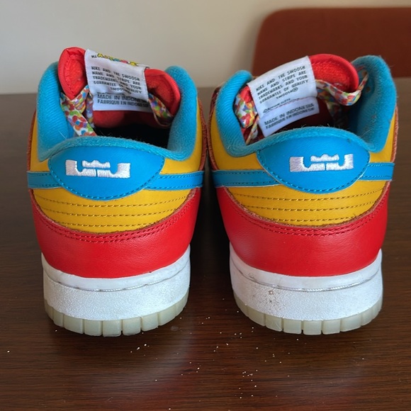 Nike Dunk Low Qs X LeBron James X Fruity Pebbles Habanero Red